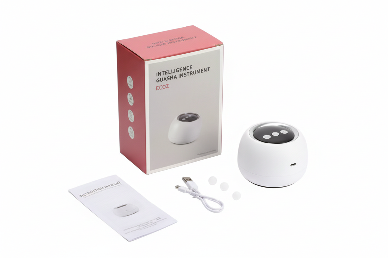 Dispozitiv electric pentru masaj cu ventuze – Cupping, Gua Sha & Compresă caldă