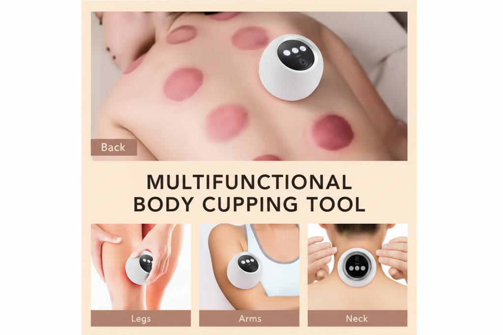Dispozitiv electric pentru masaj cu ventuze – Cupping, Gua Sha & Compresă caldă